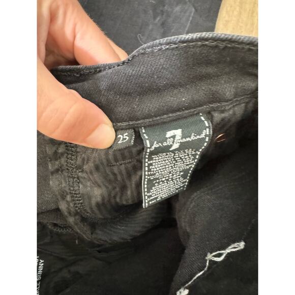 7 for All Mankind Black Jeans Sz 2 - Picture 3 of 4